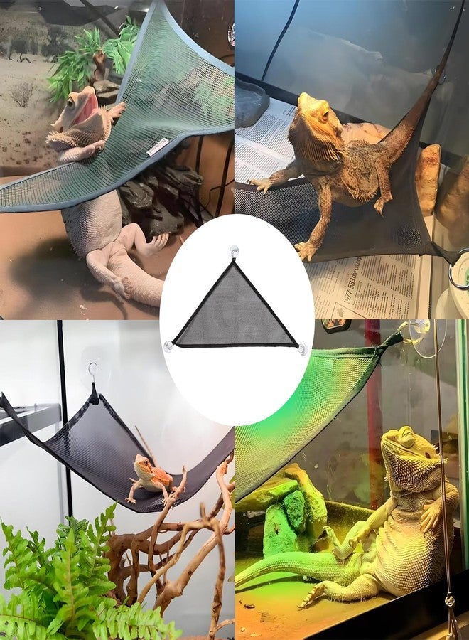 Mormchlots 2Pcs Medium Black Breathable Reptile Hammocks,Geckos Hammock Lizard Hammock Accessories,Suitable Hammocks for Geckos, Snakes, Iguanas, Anoles, Chameleon (Black, Medium) - Image 4